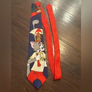 Vintage Current Affairs Tom and Jerry novelty tie, golf, funny, loony tunes